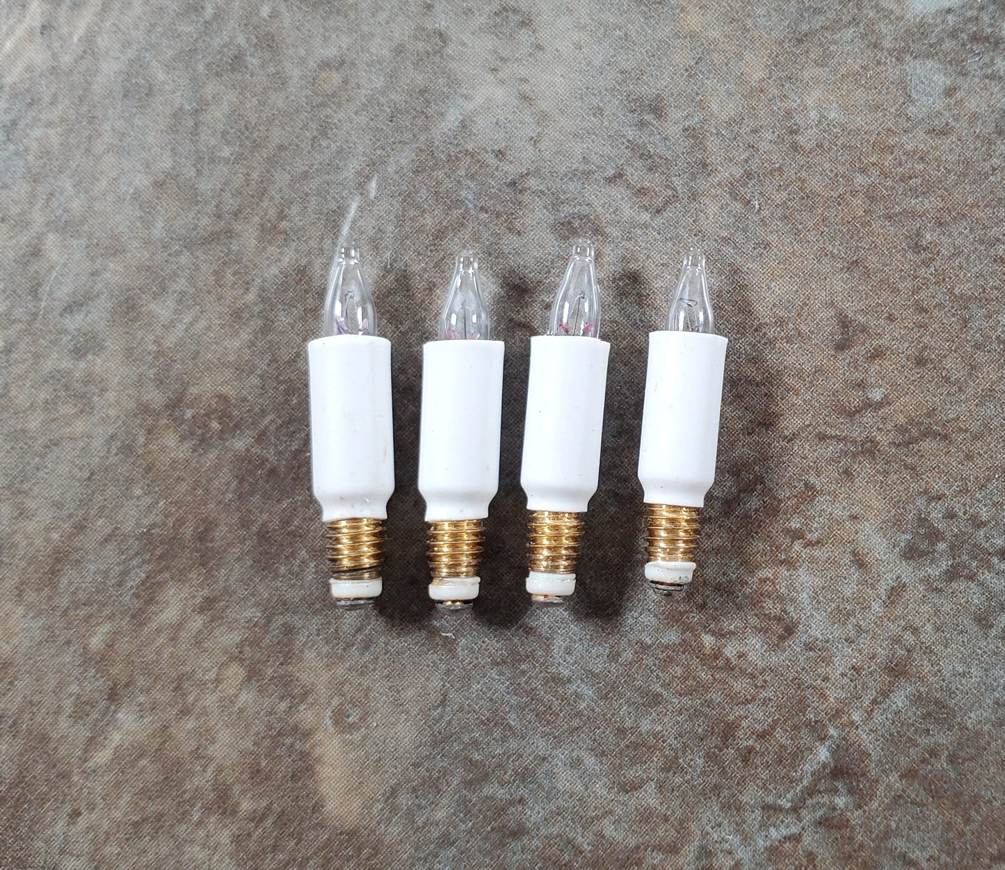 Dollhouse Candle Stick Bulbs Tall 12 Volt 4 piece 5/8" Miniature Replacement Lights