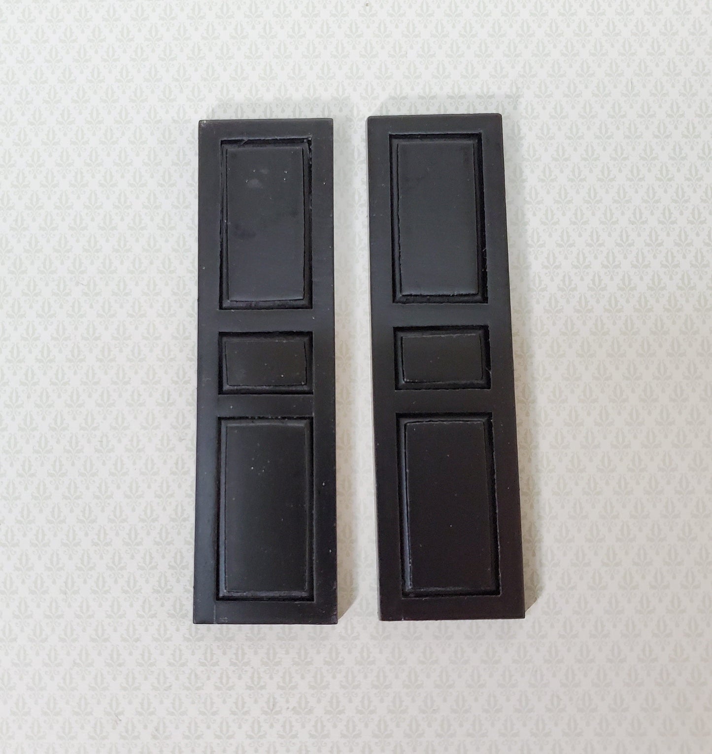 Dollhouse Miniature Shutters 3 Panel 1 Pair BLACK 1:12 Scale 4 5/8" CLA75021