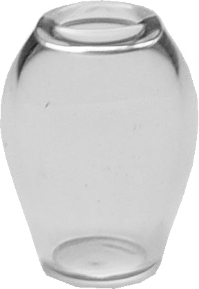 Dollhouse Clear Glass Vase with Wide Mouth Top 1:12 Scale Miniature
