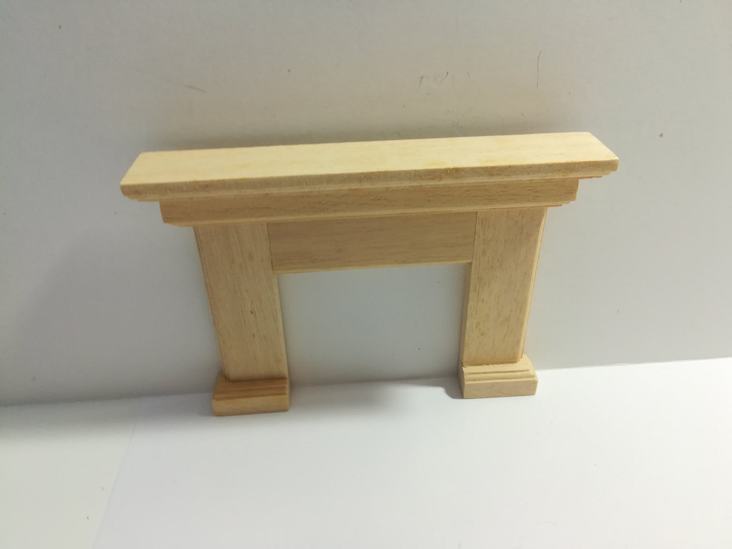 Dollhouse Miniature Fireplace Surround DIY 1:12 Scale Furniture Unfinished Wood