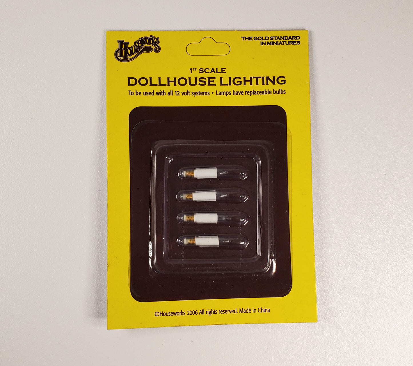 Dollhouse Candle Stick Bulbs Tall 12 Volt 4 piece 5/8" Miniature Replacement Lights