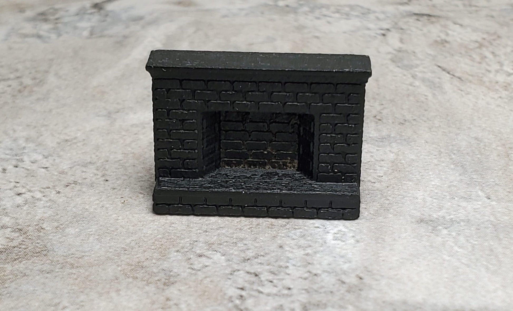 1:144 Scale Fireplace Brick Dollhouse Miniature Black Can be Painted
