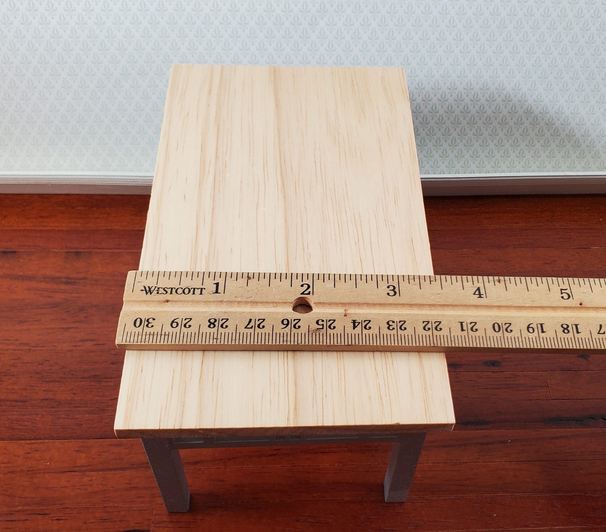 Dollhouse Dining Room Table and 4 Chairs Modern Style 1:12 Scale Miniature Furniture