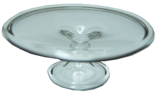 Dollhouse Clear Glass Cake Plate Large 1:12 Scale Miniature Kitchen