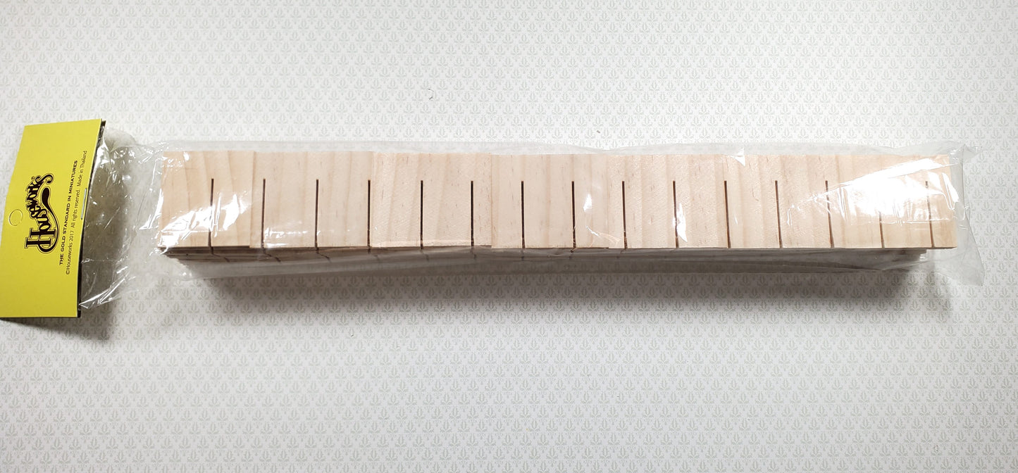 Dollhouse Shingles Wood Strips 12 pieces 12" long 1:12 Scale Miniature Roof