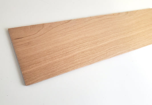 Cherry Wood Sheet Plank Thin 1/32" Thick x 3" Wide x 12" Long Veneer Kiln Dried