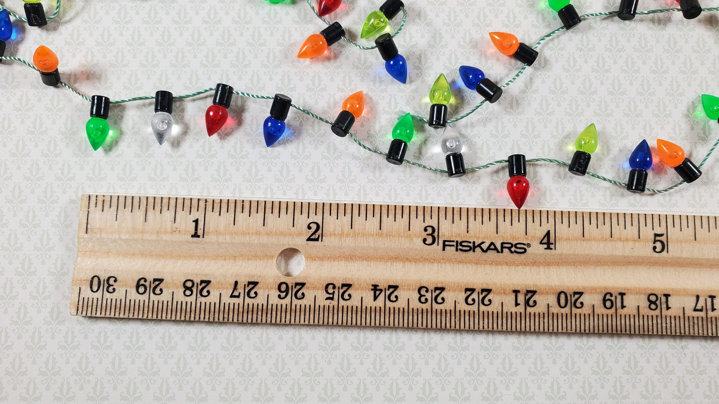 Dollhouse Christmas Tree Lights String Multi Colored Holiday Miniatures