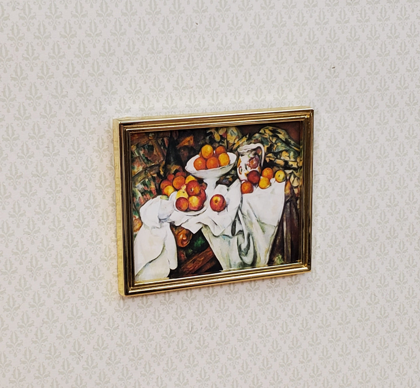 Dollhouse Mini Picture Frame Metal Gold for Paintings 1:12 Scale Miniature Slim