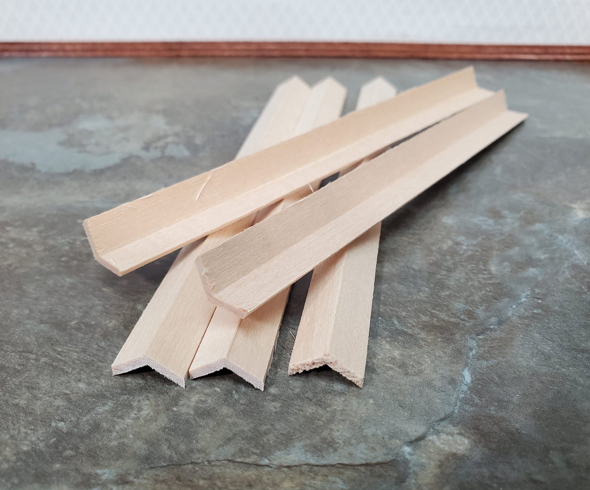 120 Degree Angle for Roof Trim 3/8" x 3/8" x 6" long Scrap Pieces (5) NE1084 Scale Model Building