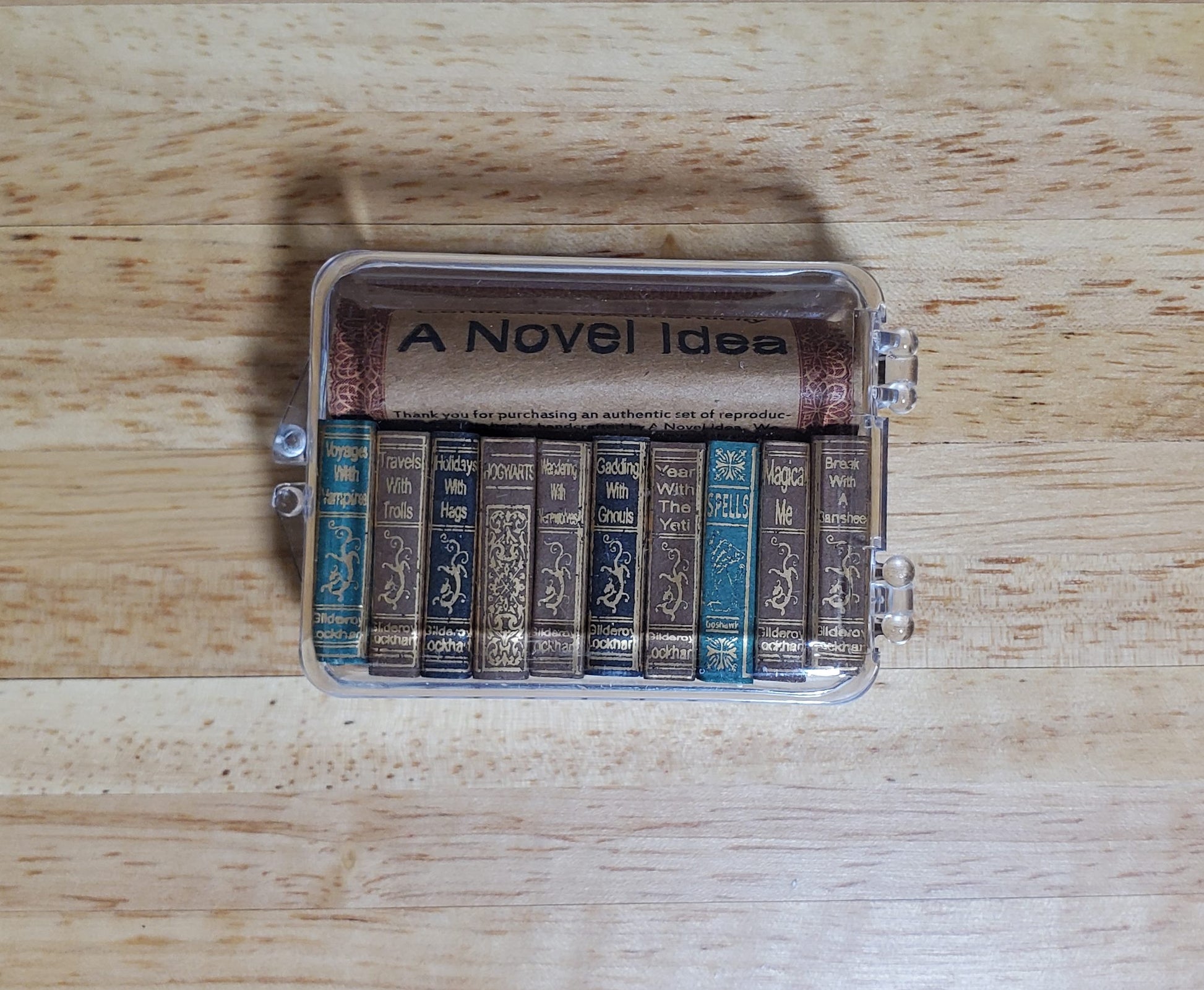 Dollhouse Book Set x10 Wizard School Books 1:12 Scale Miniatures (blank inside)