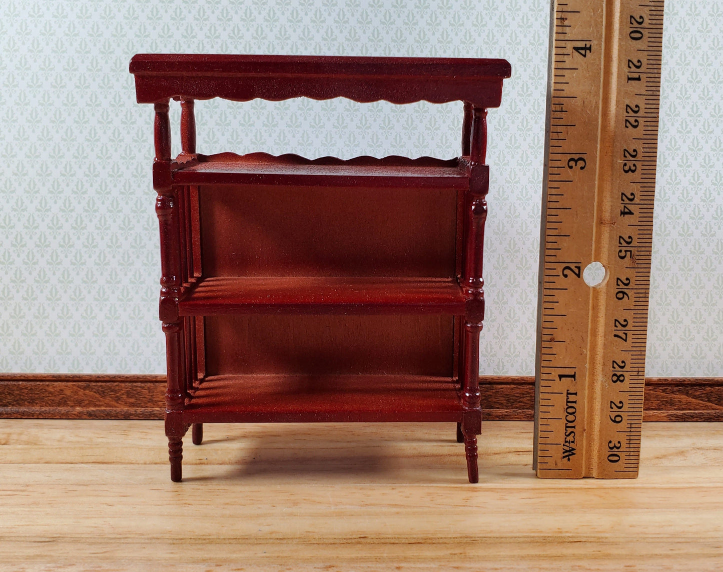 Dollhouse Bookshelf 4 Shelf Bookcase Bookshelf Shelves 1:12 Scale Miniature Furniture