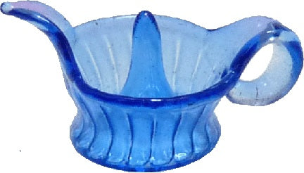 Dollhouse Blue Glass Juice Squeezer 1:12 Scale Miniature Kitchen Food Drink