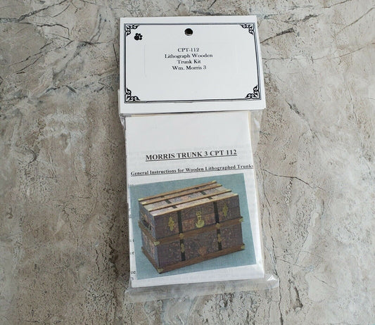 Dollhouse Miniature Trunk Kit William Morris III Antique Style 1:12 Scale