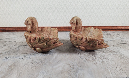 Dollhouse Swan Flower Planters x2 Large by Falcon Miniatures 1:12 Sale A4010GA