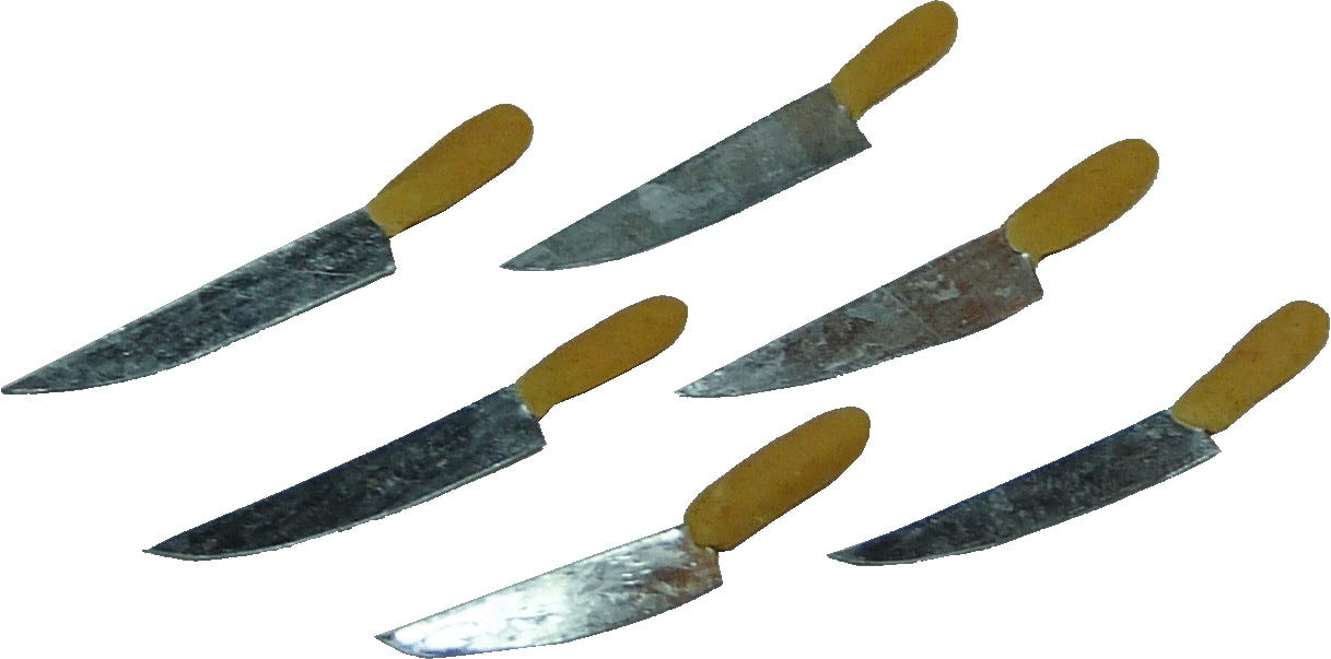 Dollhouse Knife Set of 6 1:12 Scale Miniature Kitchen Accessories