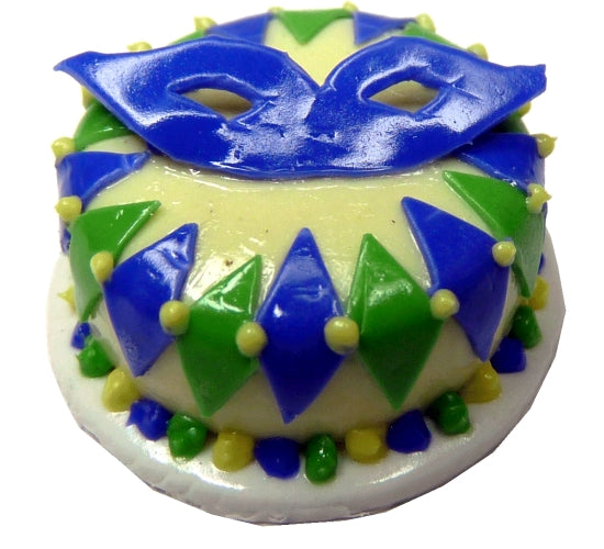 Dollhouse Masquerade Cake 1:12 Scale Miniature Dessert Food Kitchen