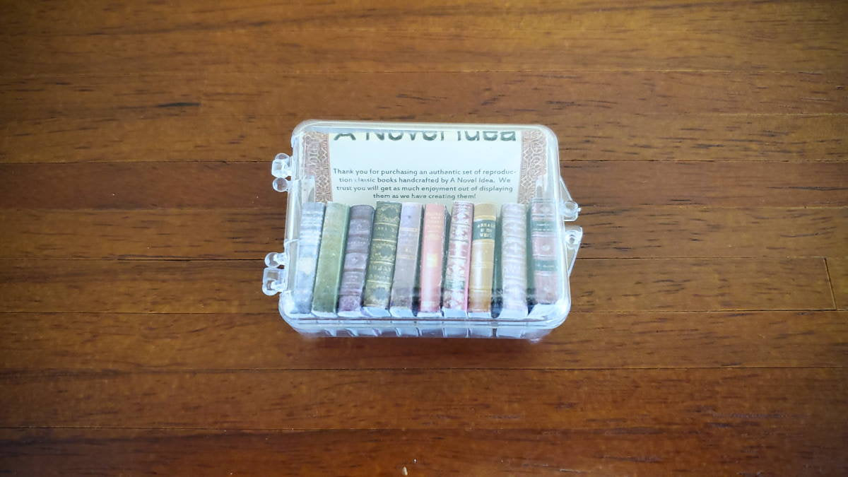 Dollhouse Miniature Book Set x10 Antique Style Set #1 1:12 Scale (blank inside)