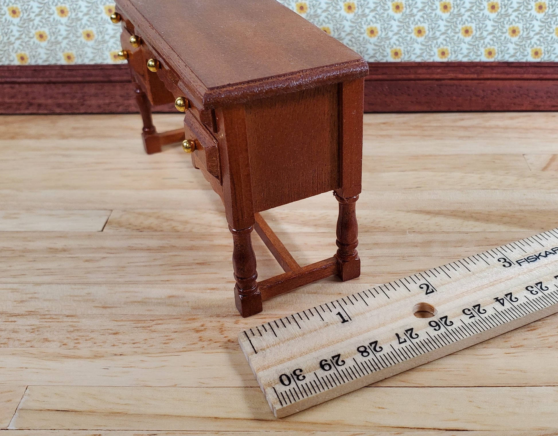 Dollhouse Vanity or Dressing Table with Drawers 1:12 Scale Miniature Furniture