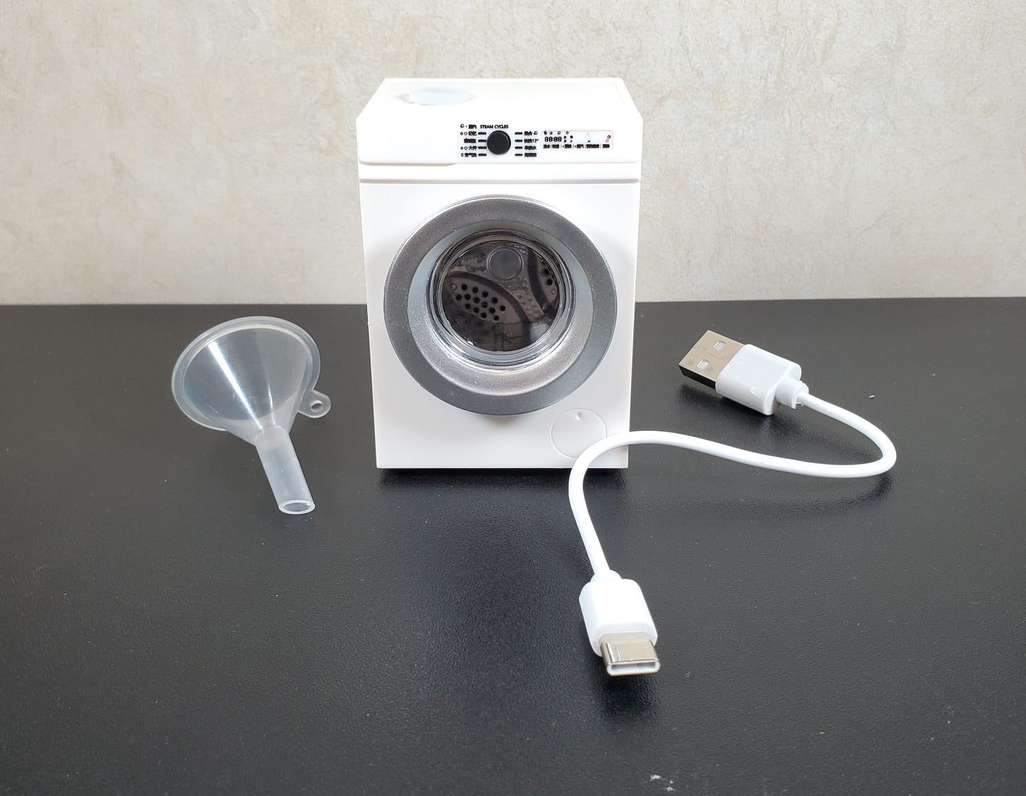 Dollhouse Modern Washing Machine Inside Spins Front Load 1:12 Scale Miniature