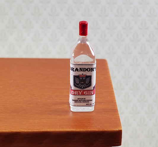 Dollhouse Bottle of Dry Gin 1:12 Scale Miniature Drinks Handmade