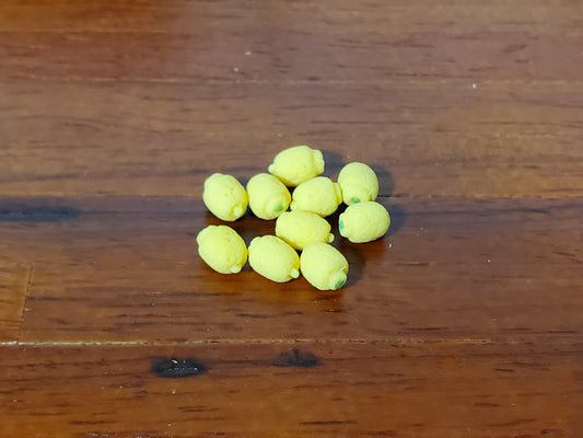 Dollhouse Lemons Yellow Set of 10 1:12 Scale Miniatures Kitchen Food