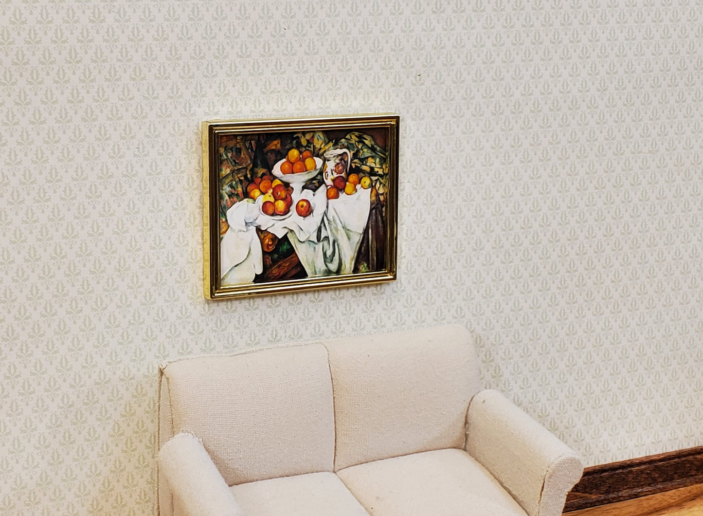 Dollhouse Mini Picture Frame Metal Gold for Paintings 1:12 Scale Miniature Slim