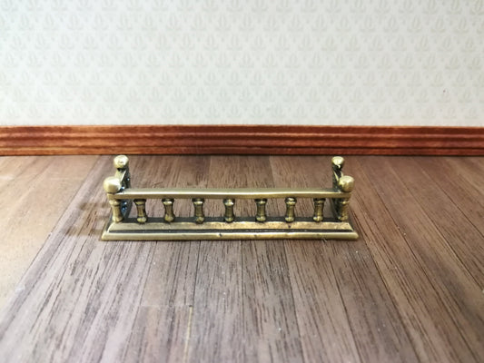Dollhouse Metal Fireplace Fender Square 1:12 Scale Antique Brass Finish