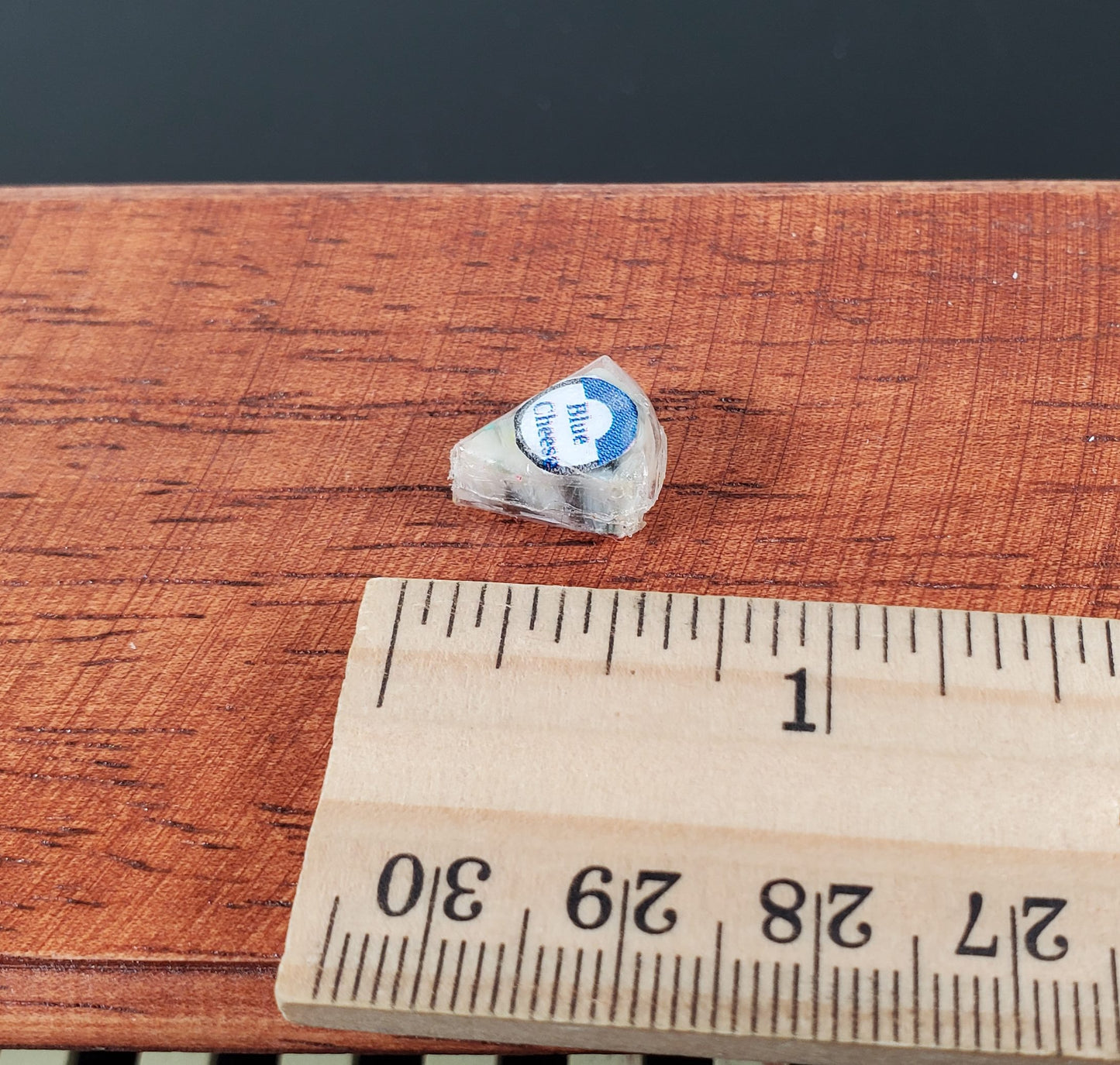 Dollhouse Blue Cheese Wedge Package 1:12 Scale Miniature Food Handmade