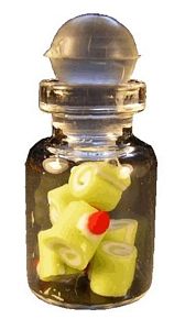 Dollhouse Candy in Glass Jar 1:12 Scale Miniature Food Treats Candy Bakery