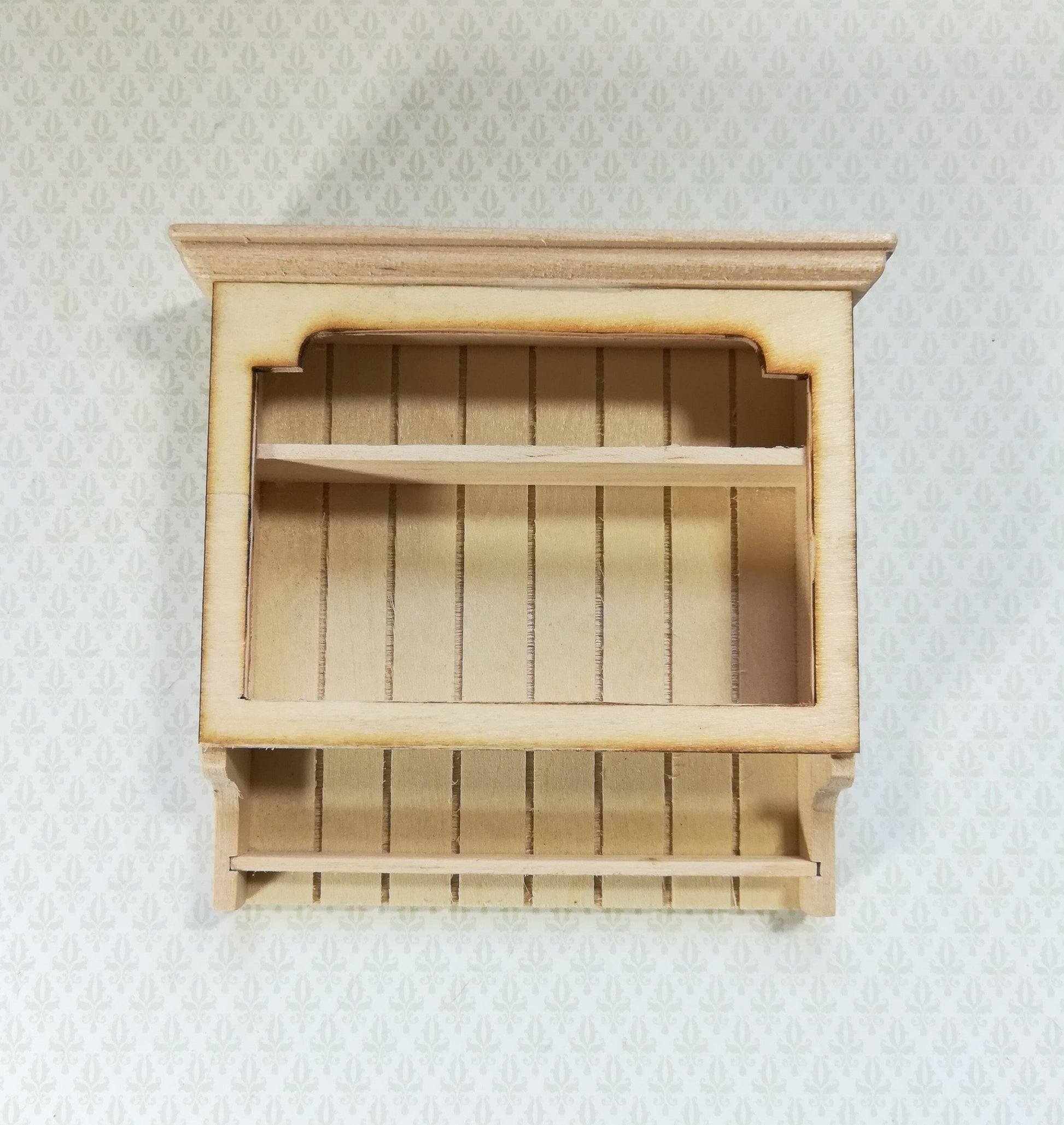 Dollhouse Hanging Shelf Kitchen or Bathroom 1:12 Scale Furniture Unpainted Wood