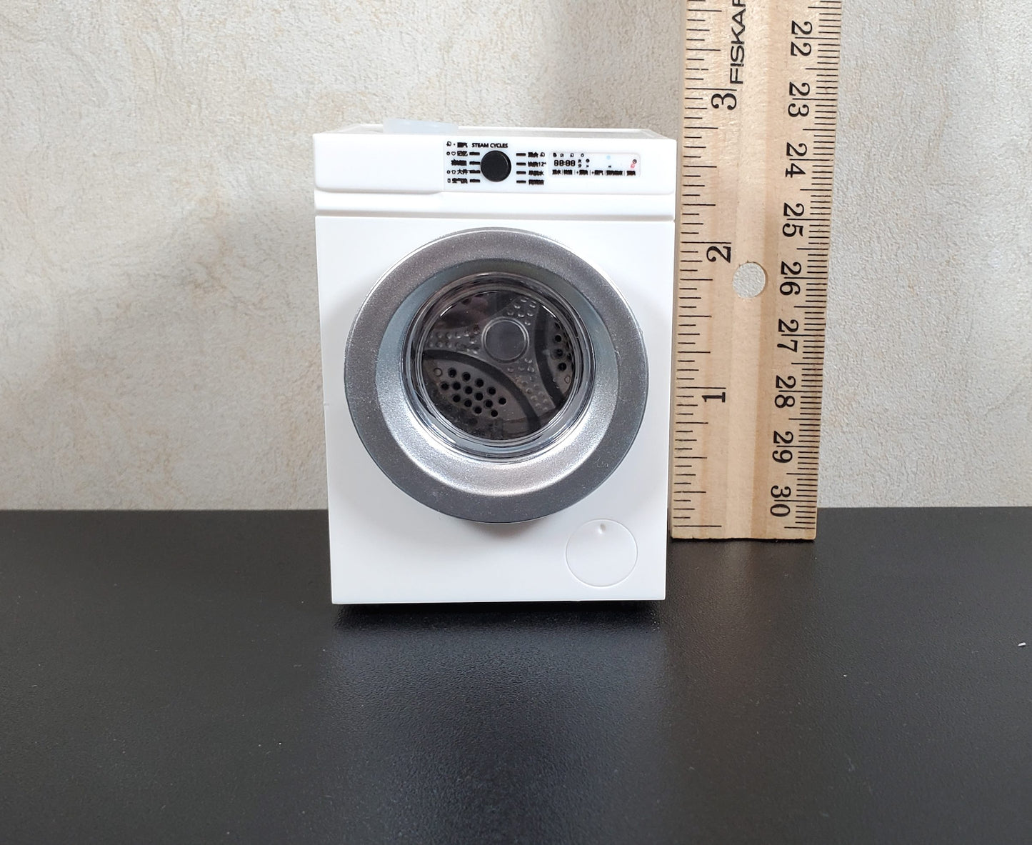 Dollhouse Modern Washing Machine Inside Spins Front Load 1:12 Scale Miniature