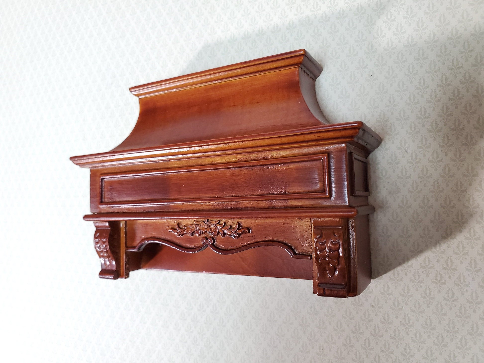 Dollhouse Stove Hood Vent Wood Walnut Fnish 1:12 Scale Miniature Kitchen Oven Fan