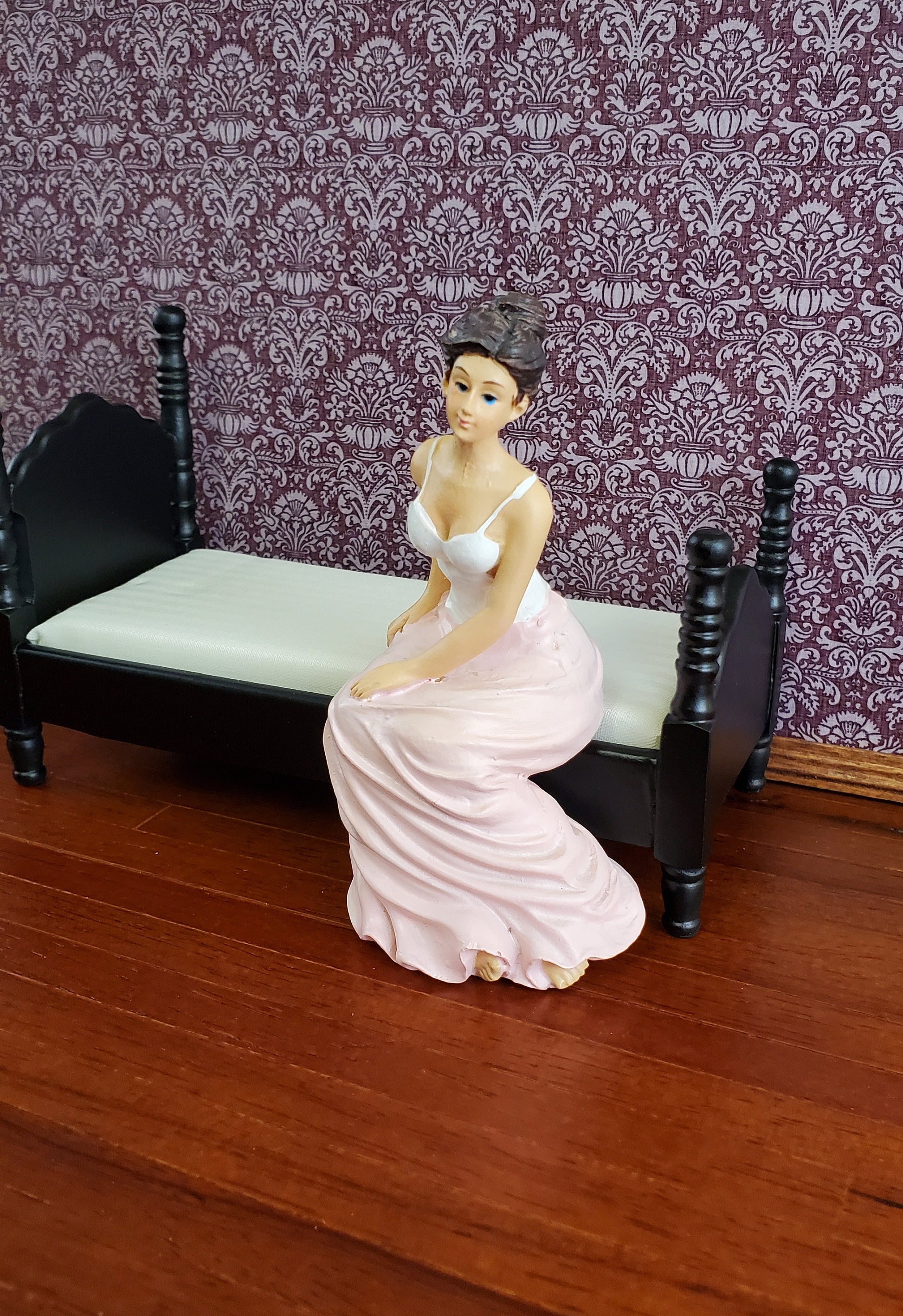 Dollhouse Miniature Seated Victorian Lady in Corset Resin 1:12 Scale SMALL Petite