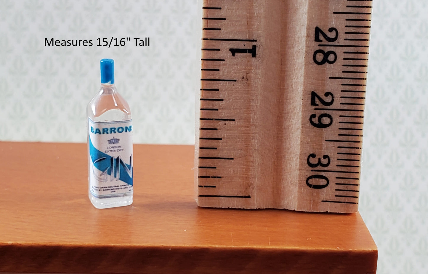 Dollhouse Bottle of Gin 1:12 Scale Miniature Drinks Handmade