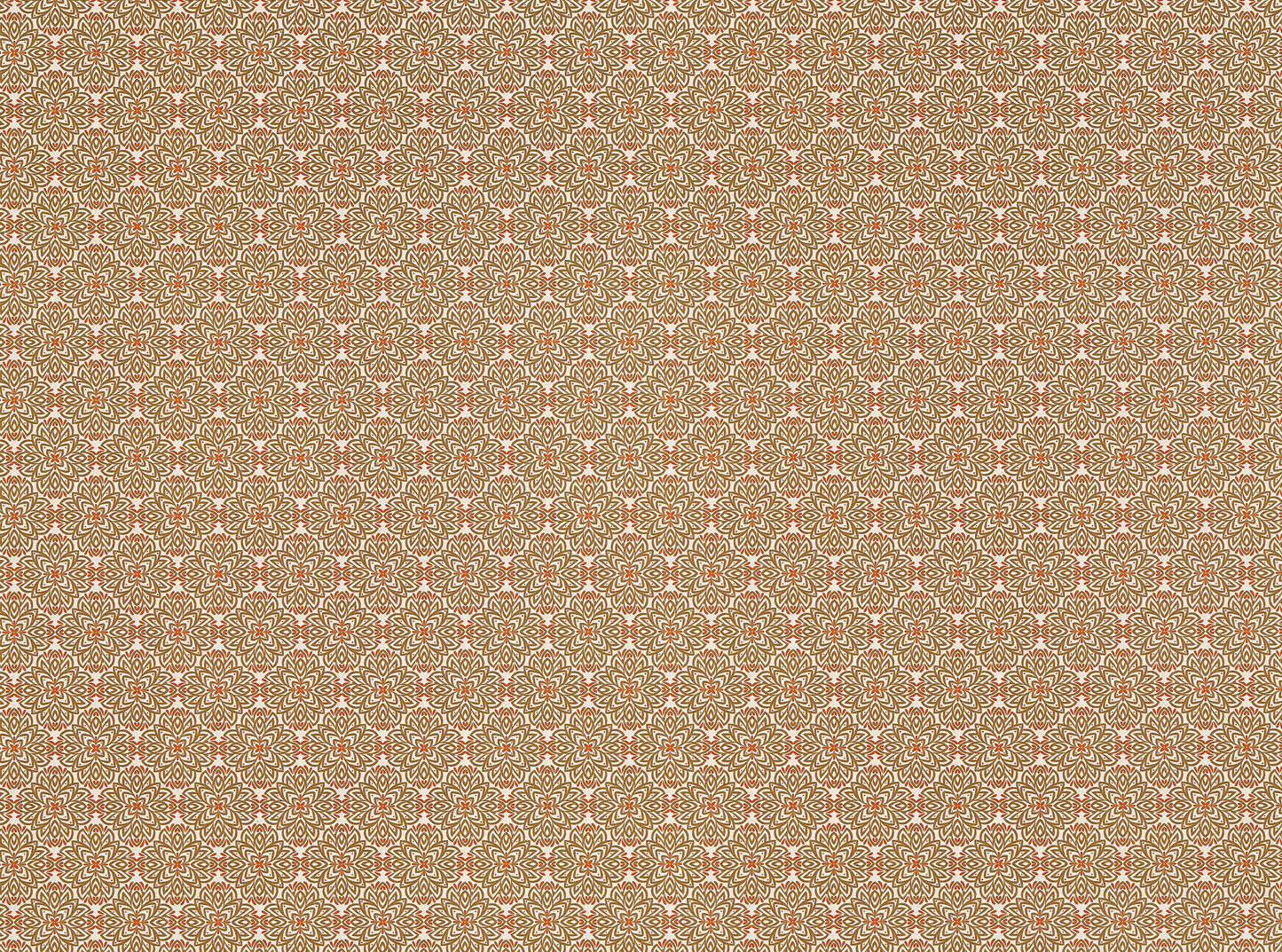 Dollhouse Wallpaper or Flooring 3 Sheets Beige Red 1:12 Scale Mid Century Modern