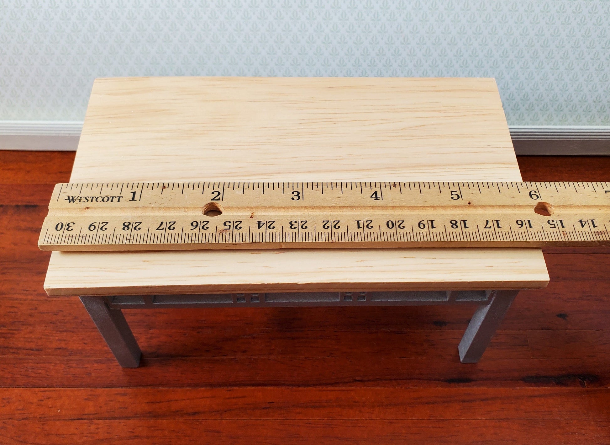 Dollhouse Dining Room Table and 4 Chairs Modern Style 1:12 Scale Miniature Furniture