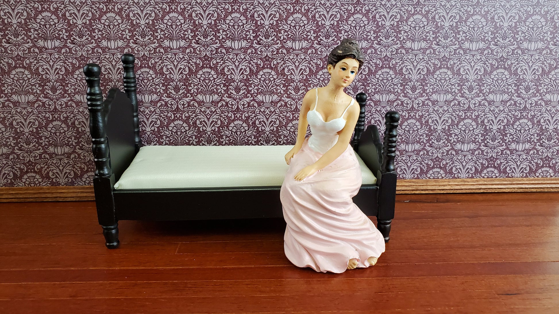 Dollhouse Miniature Seated Victorian Lady in Corset Resin 1:12 Scale SMALL Petite