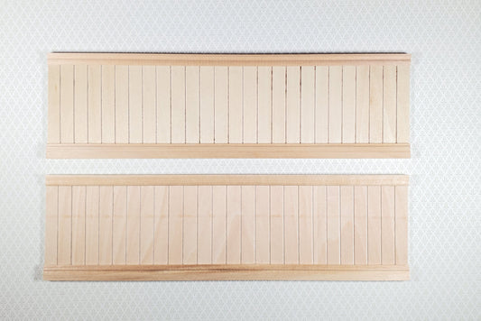 Dollhouse Wainscoting Wall Panels Wood Paneling 2 Sheets 1:12 Scale Miniature