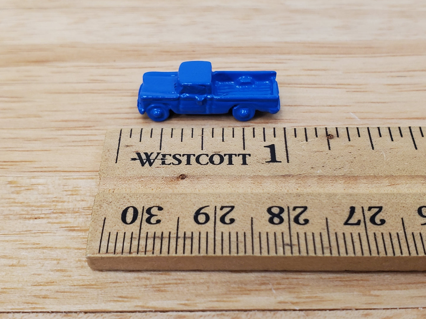 Dollhouse Toy Truck Blue Painted Metal 1:12 Scale Miniature Nursery
