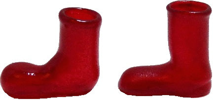 Dollhouse Red Glass Boot Set of 2 1:12 Scale Miniature Decoration