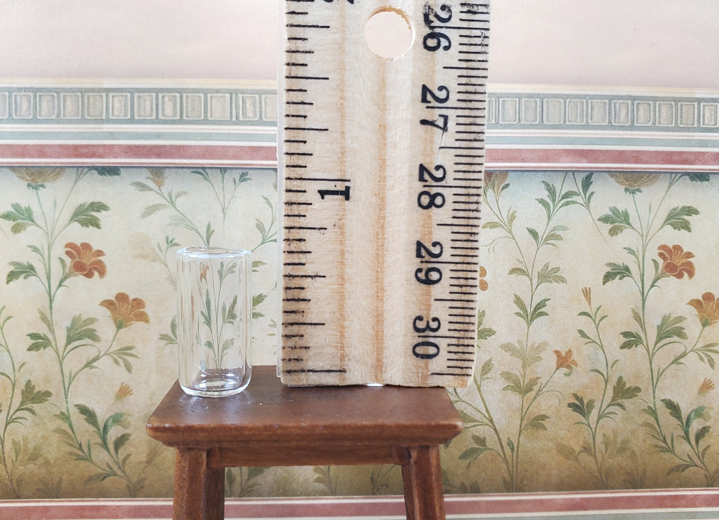 Dollhouse Tall Water Glass Clear 1:12 Scale Miniature Real Glass