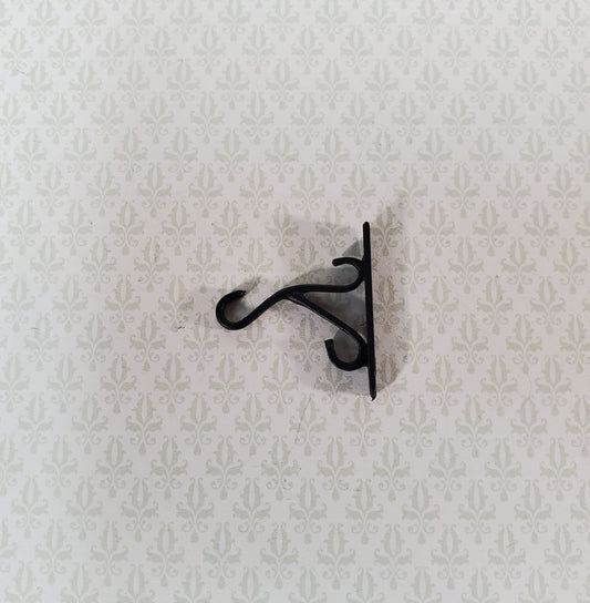 Dollhouse Plant Hanger Wall Hook Black Metal 1:12 Scale Miniature