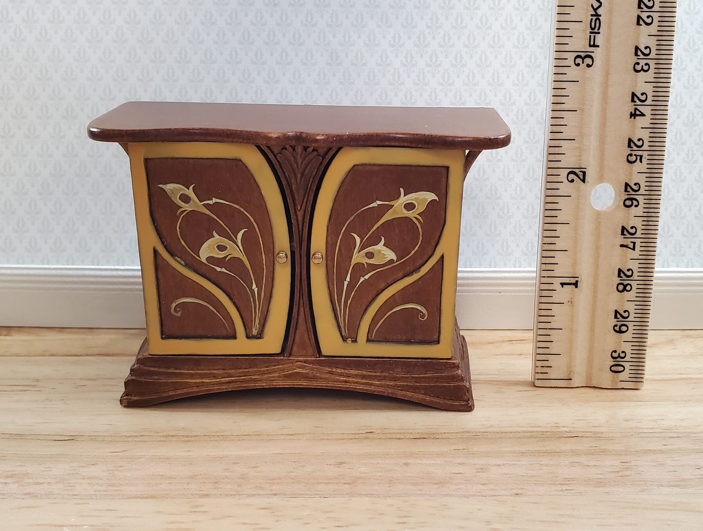 JBM Dollhouse Sideboard Buffet Art Nouveau Style 1:12 Scale Miniature Furniture