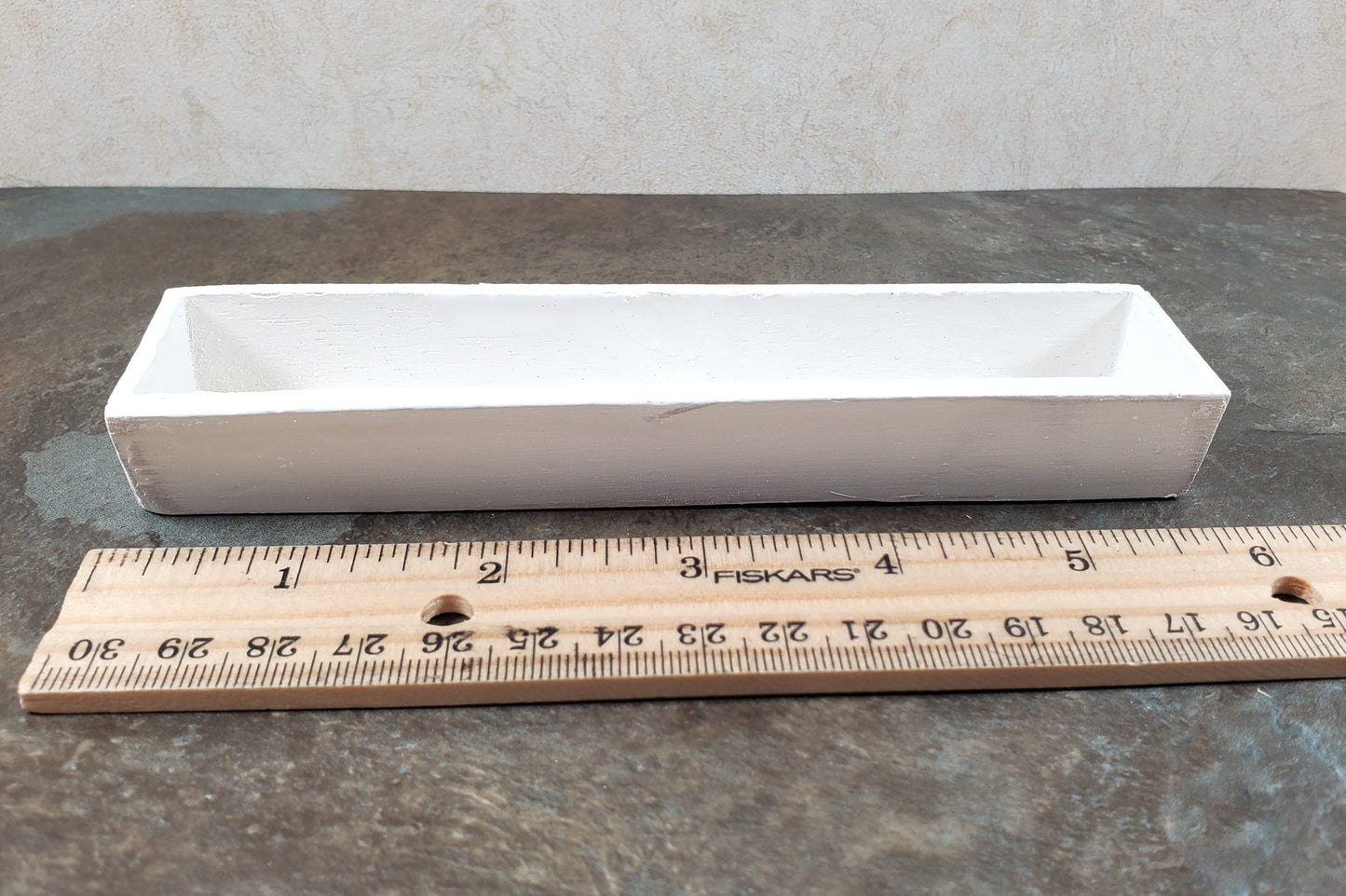 Dollhouse Garden Window or Flower Box 1:6 Scale White Wood 5.75" long