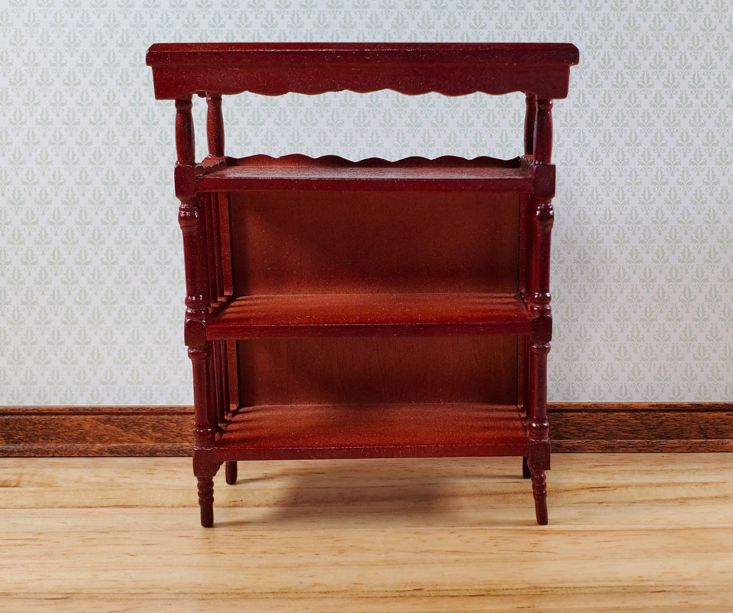 Dollhouse Bookshelf 4 Shelf Bookcase Bookshelf Shelves 1:12 Scale Miniature Furniture