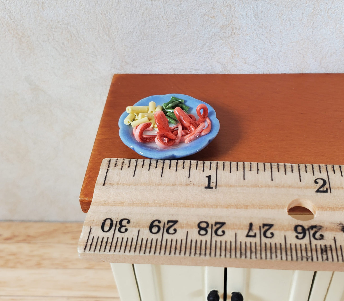 Dollhouse Children's "Octopus" Hot Dog Dinner Plate 1:12 Scale Miniature Food