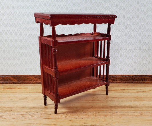 Dollhouse Bookshelf 4 Shelf Bookcase Bookshelf Shelves 1:12 Scale Miniature Furniture