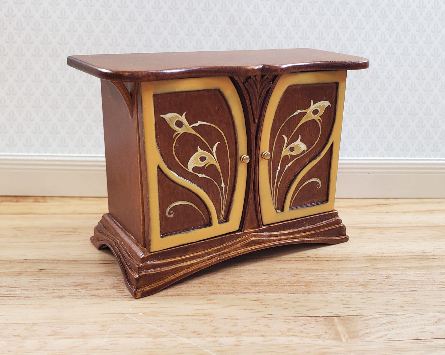 JBM Dollhouse Sideboard Buffet Art Nouveau Style 1:12 Scale Miniature Furniture