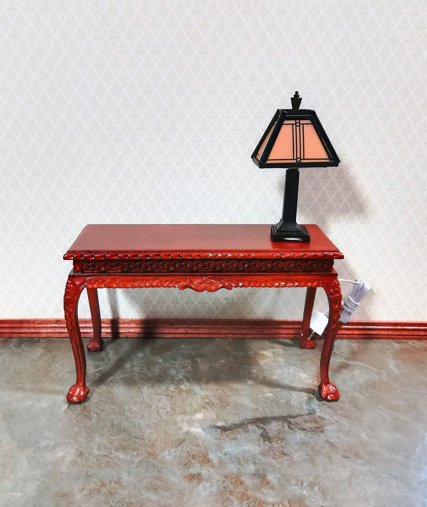 Dollhouse Miniature Lamp Arts & Crafts Craftsman Style 1:12 Scale 12 volt