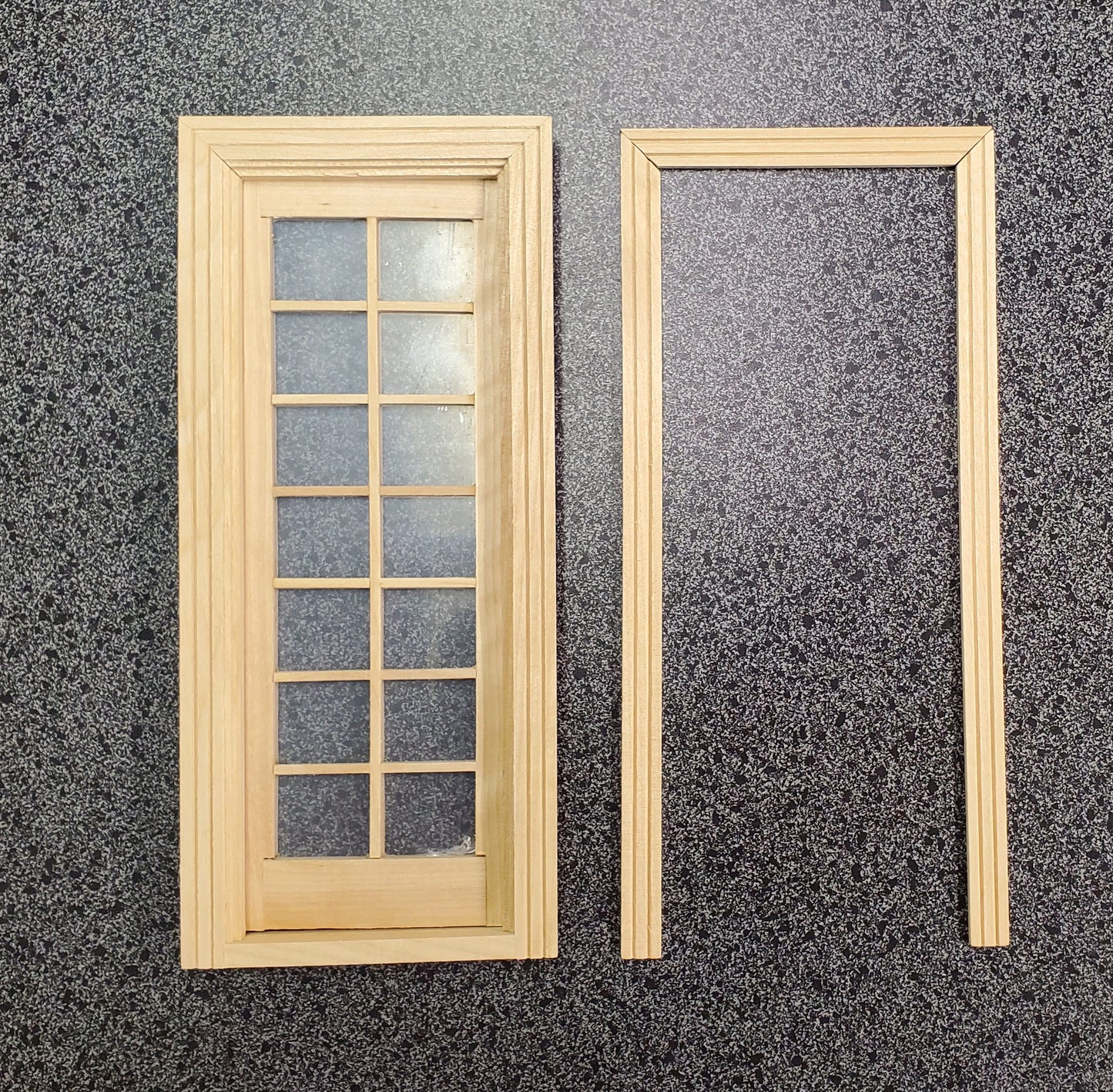Dollhouse Single French Door Interior or Exterior 14 Pane 1:12 Scale Miniature